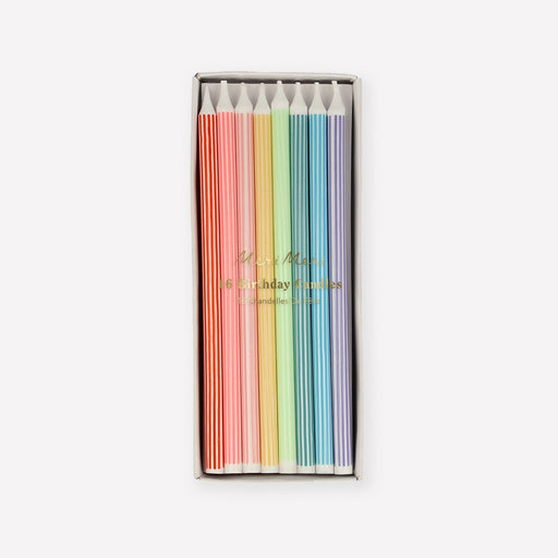 Mixed Striped Candles | 16ct
