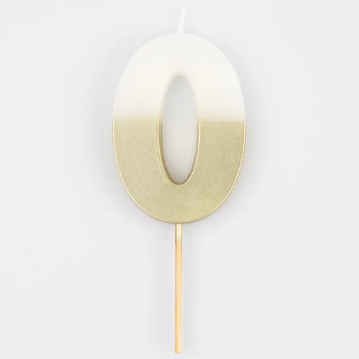 Gold Dipped #0 Candle | 1ct