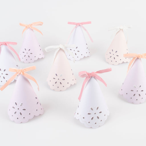 Broderie Anglaise Party Hats | 8ct