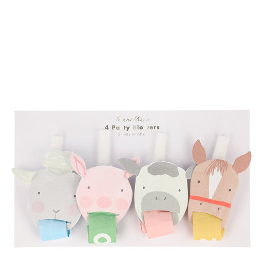 On The Farm Party Blowers | 4ct