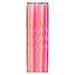 Pink Twisted Long Candles in clear packaging with assorted long spiral birthday candles in pink, coral, and peach shades.