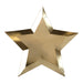 Gold Foil Star Plate with shiny metallic gold finish and star shape on a white background.