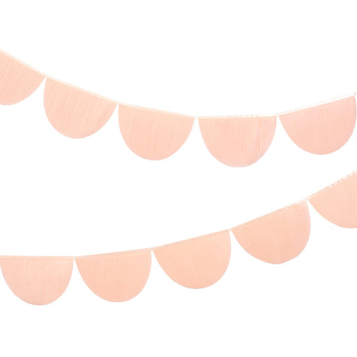 Peach Tissue Paper Scallop Garland Set | 1ct