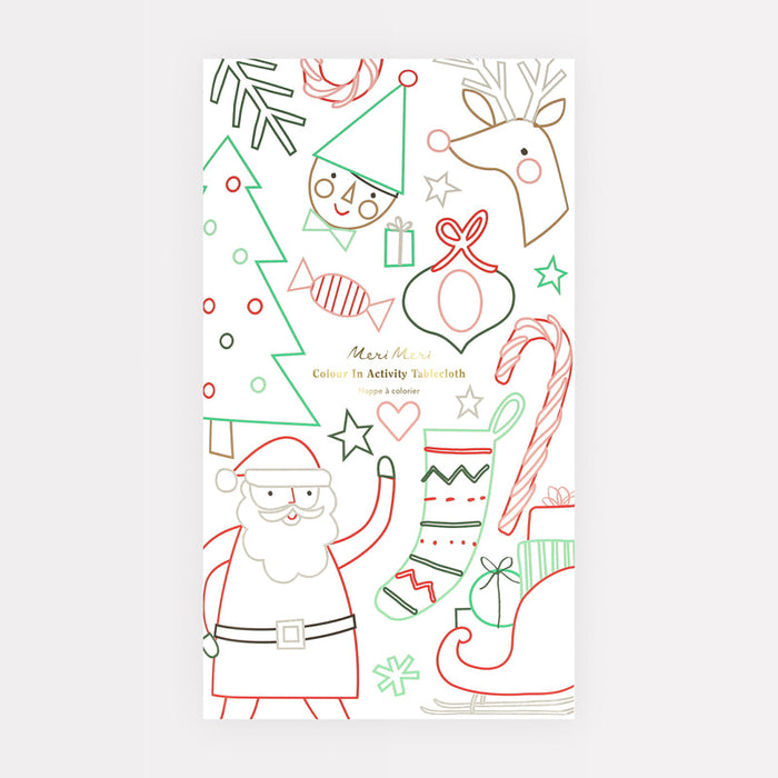 Christmas Coloring Activity Tablecloth in packaging