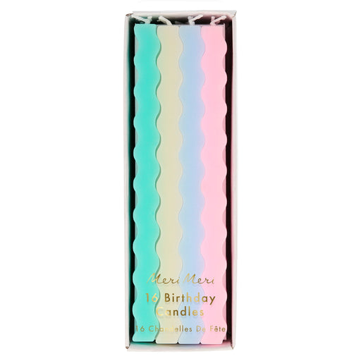 Pastel Wavy Candles | 16ct