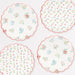 Ditsy Posy Scalloped Side Plates with delicate floral details and scalloped edges for a garden party table setting.