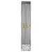Silver Long Candles in clear packaging with 16 tall metallic silver birthday candles and white candle holders.