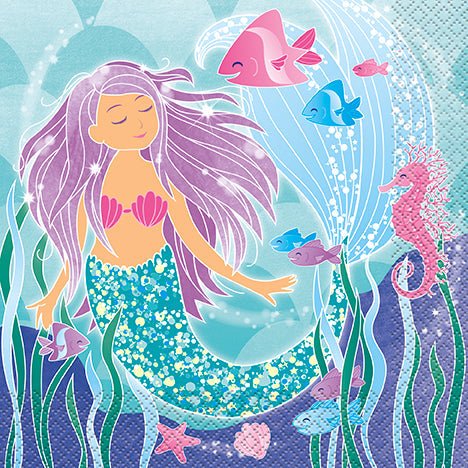 Mermaid Lunch Napkins | 16ct