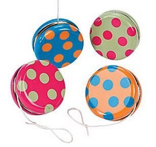 Metal Bright Polka Dot YoYos | 6ct