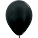 Single black metallic latex balloon with a glossy finish and tied knot at the bottom, displayed against a white background.