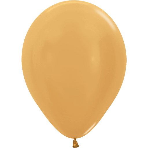 Metallic Gold Latex Balloon w/ Helium & Hi-Float, 11" | 1 ct