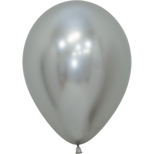 Metallic Silver Latex Balloon w/ Helium & Hi-Float, 11" | 1 ct