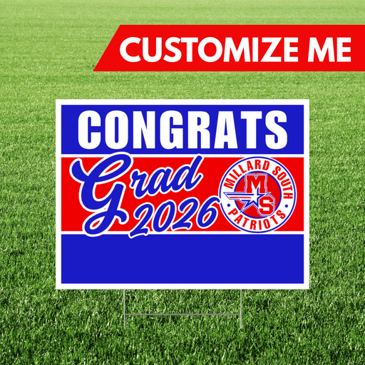 Millard South NE Custom Grad Yard Sign 18x24" | 1ct