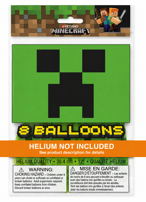 Minecraft Latex Balloon Pack 12in | 8ct