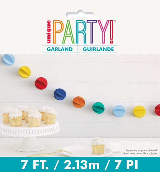 Mini Ball Happy Birthday Dots Garland 7ft | 1ct