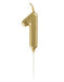 Mini Gold Number 1  Candle - Party Supplies