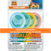Packaged balloons with colorful designs on a white background