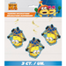 Minions Hanging Swirl Decorations package featuring three yellow hanging swirls with Despicable Me Minion character cutouts.