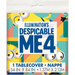 Minions Plastic Tablecover package showing Despicable Me 4 branding, Minions artwork, and 54-inch by 84-inch tablecover details.