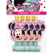 Minnie Mouse party blowouts featuring Minnie’s smiling face with a pink polka-dot bow, pack of 8 noise makers for Minnie Mouse themed birthday parties.