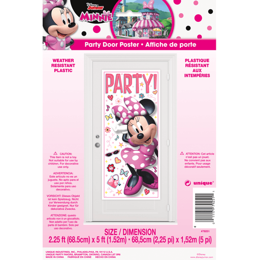 Minnie Mouse door poster 2.25'x5' | 1ct