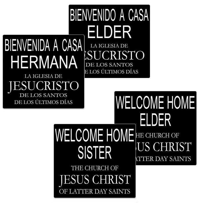 Missionary Welcome Home Elder/Sister! English or Spanish Door Banner, 24" x 21.5" | 1ct Sister / English