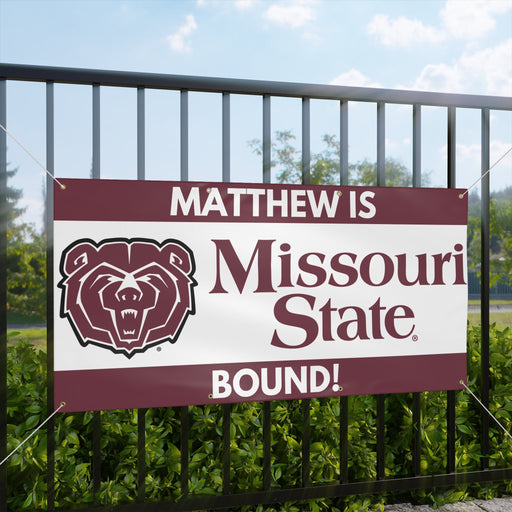 Missouri St Bound Custom Name Banner 2 sizes | 1ct