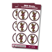 Sheet of MO State youth mascot stickers with a bear design on a white background