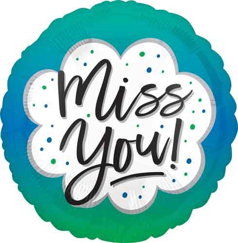 Miss You Ombre Mylar Balloon 18" | 1ct
