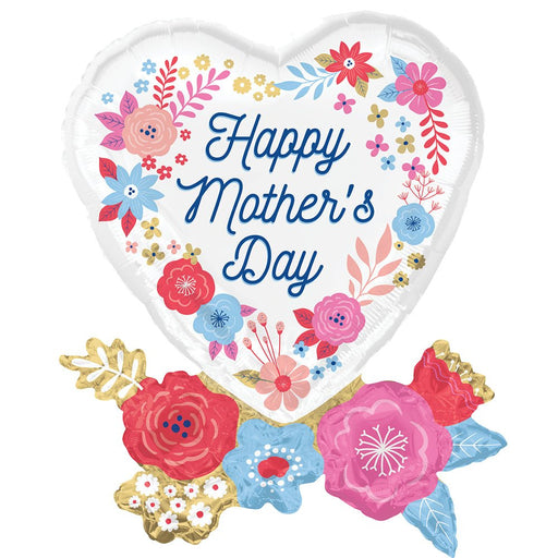 Mother's Day Artful Florals SuperShape Foil Balloon 30" | 1ct