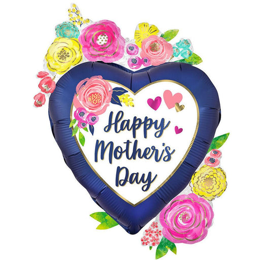 Mother's Day Watercolor Floral Supershape Balloon 34" | 1ct