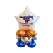 Balloon bouquet with 'Mountain Crest Mustangs' logo on a white background