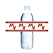 Clear water bottle with 'Mountain View Bruins' label on a white background