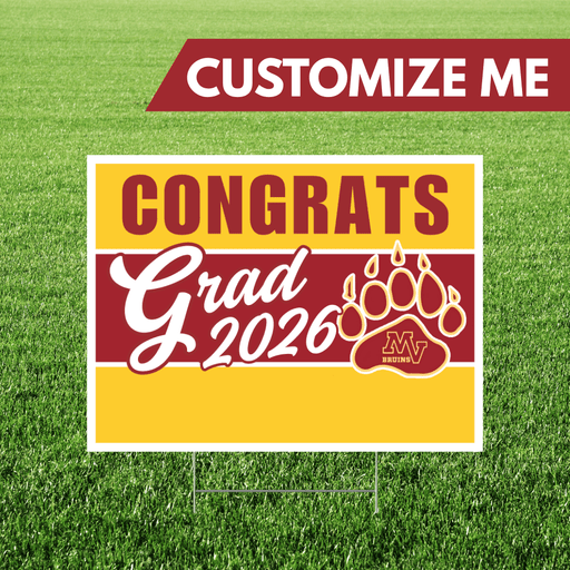 Mountain View UT High School Custom Name Grad Yard Sign 24" x 18" | 1 ct