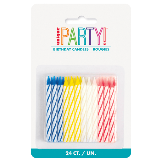 Multi-color Spiral Candles | 24ct
