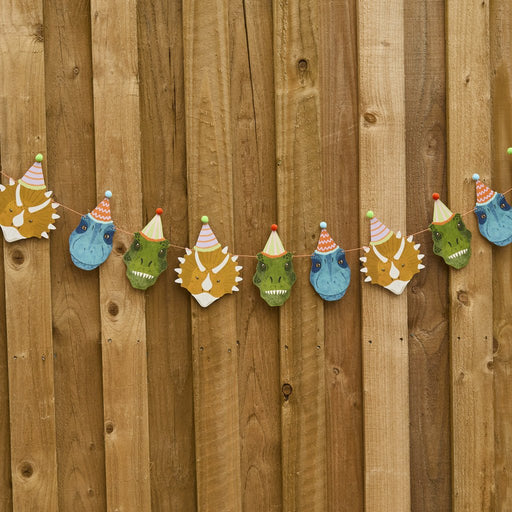 Multicolor Dinosaur Party Garland | 1ct