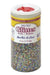 Spectra Multi-Color Sparkling Glitter in a 4 oz. plastic shaker jar with a white lid and red flip-top dispenser, filled with multicolored crystalline glitter particles.