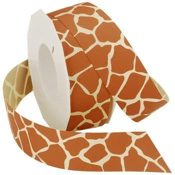 Natural Giraffe Grosgrain Ribbon .875" | 6 yds