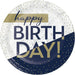 Navy & Gold Milestone Happy Birthday To You Lunch Plates 9" | 8ct - Zurchers