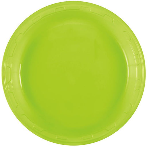 Neon Green Plastic Plate 10in | 50ct