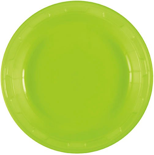 Neon Green Plastic Plate 7in | 50ct