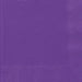 Stack of neon purple beverage napkins with textured edges arranged in a square formation.