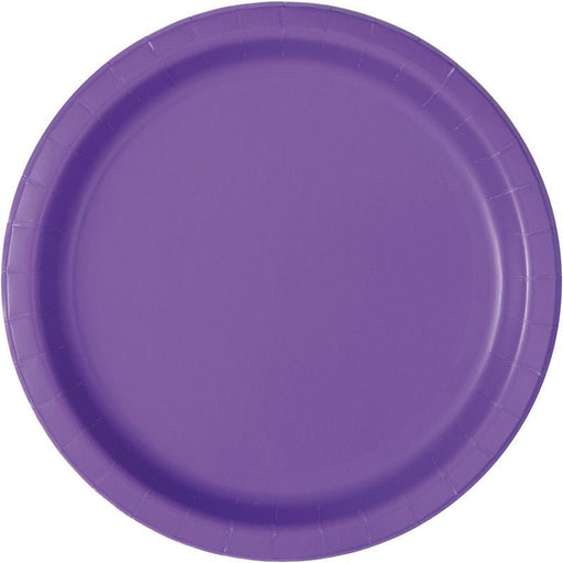 Neon Purple Paper Plate 7in | 20ct