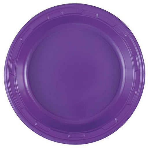 Neon Purple Plastic Plate 7in | 50ct