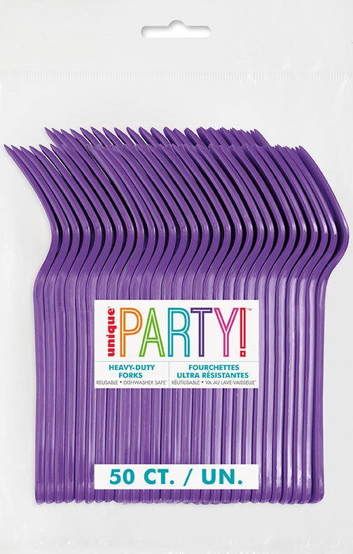 Neon Purple Premium Forks | 50ct