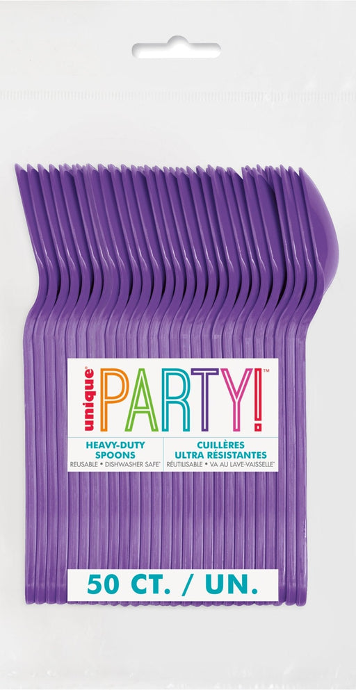 Neon Purple Premium Spoons | 50ct