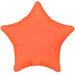 Bright neon orange five-pointed star-shaped foil balloon with rounded points and visible seams throughout the surface.