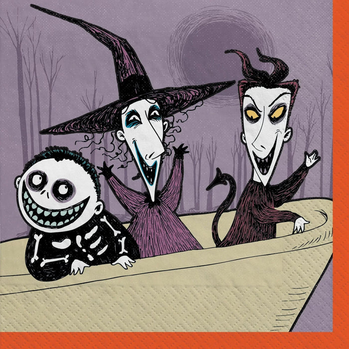 Nightmare Before Christmas Pumpkin King Beverage Napkins | 36 ct - Zurchers