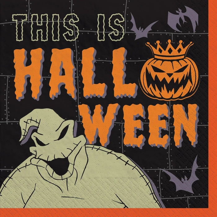 Nightmare Before Christmas Pumpkin King Luncheon Napkins | 36 ct - Zurchers