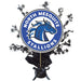 North Mesquite Stallions logo with decorative elements on a white background
